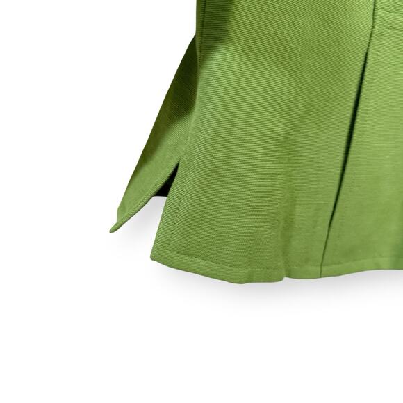 Dana Buchman Palm Green Linen Blend Blazer Jacket Size 8 Single Breasted Pockets - Picture 6 of 13